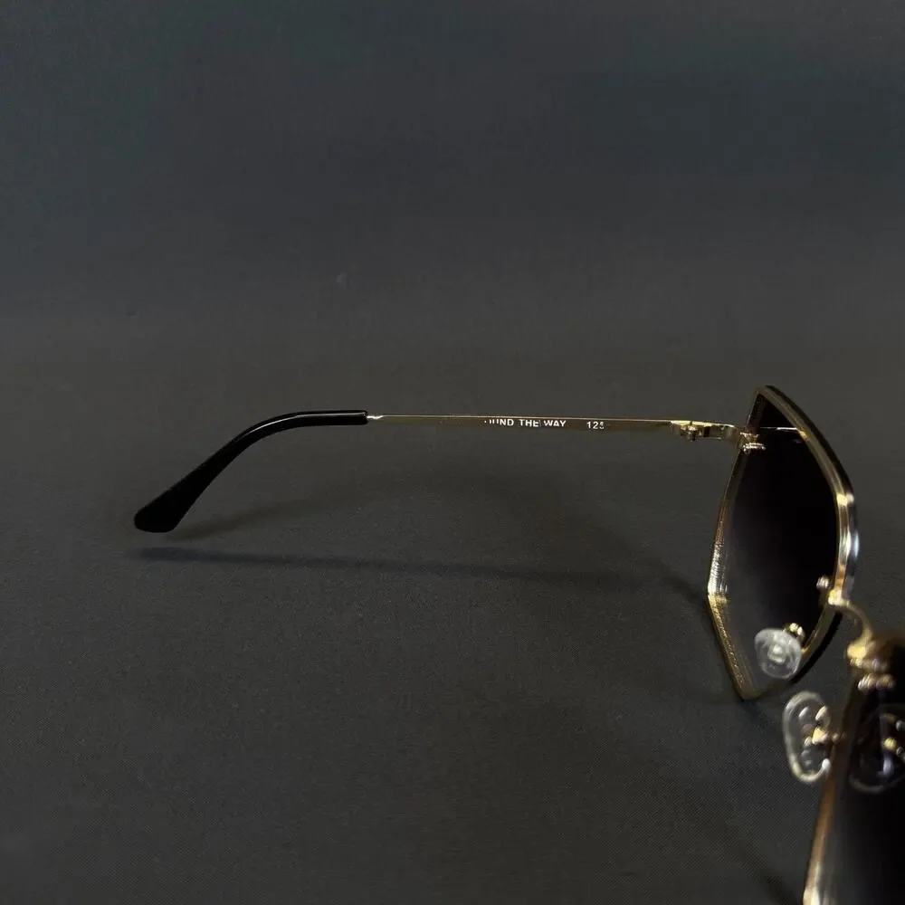 Quay Australia Around The Way 125 Gold Rimless Sunglasses Only Frame